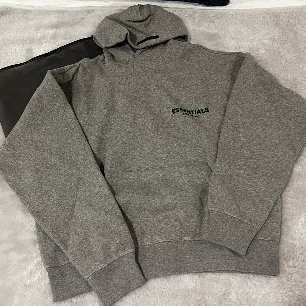 Essentials Fear of God Dark Oatmeal Hoodie